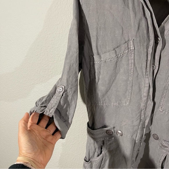 YOUNG FABULOUS & BROKE River Raw Linen Blend Utility Romper - Picture 6 of 13